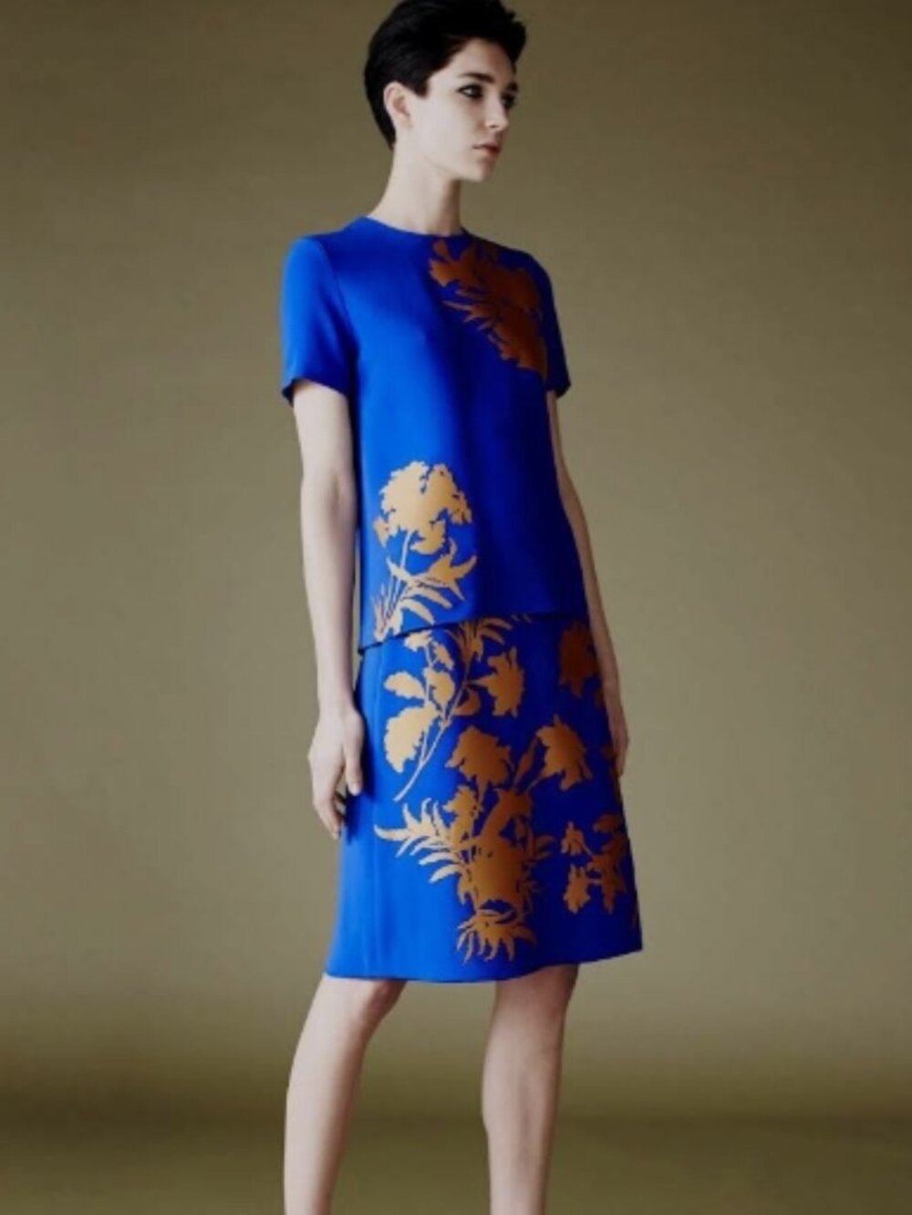 NWOT Jonathan Saunders Blue Floral Abstract Blouse FR36 $520